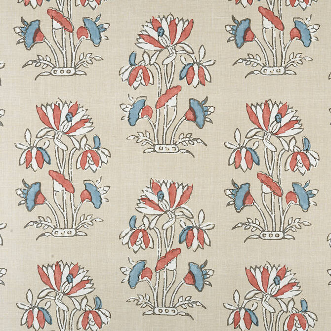 Lily Flower Beige and Sunbaked F913206 by Thibaut Fabric Thibaut Fabric Lily Flower Beige and Sunbaked F913206Fabric Mesa Fabric Book 100% Linen THAILAND </p><p>Repeat: V: - 54 - Fabric Carolina -