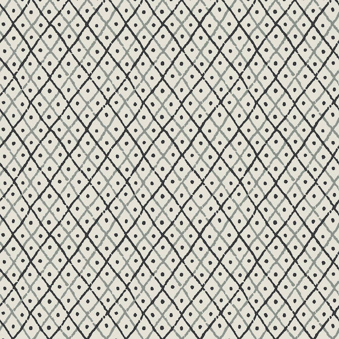 Mini Trellis Charcoal AT78756 by Anna French Wallpaper Anna French Wallpaper Mini Trellis Charcoal AT78756Wallpaper Palampore Non Woven Wallpaper U.S.A. </p><p>Repeat: V: 4.25 27 - Fabric Carolina -