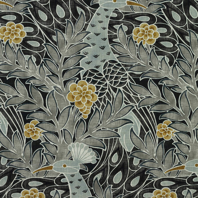Desmond Black and Charcoal F92919 by Thibaut Fabric Thibaut Fabric Desmond Black and Charcoal F92919Fabric Paramount Fabric Book 67% Viscose, 33% Linen UNITED KINGDOM </p><p>Repeat: V: 44.5 54 - Fabric Carolina -