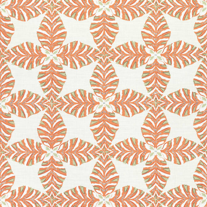 Starleaf Orange F92975 by Thibaut Fabric Thibaut Fabric Starleaf Orange F92975Fabric Paramount Fabric Book 51% Linen, 49% Cotton U.S.A. </p><p>Repeat: V: 12.5 54 - Fabric Carolina -