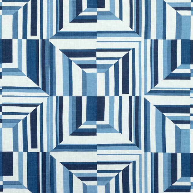 Cubism Navy on White AF9654 by Anna French Fabric Anna French Fabric Cubism Navy on White AF9654Fabric Savoy Fabric Book 100% Linen INDIA </p><p>Repeat: V: 15.5 54 - Fabric Carolina -