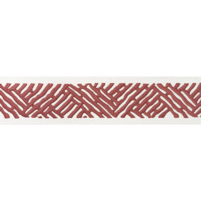Cobble Hill Tape Cranberry E12016 by Thibaut Fabric Thibaut Fabric Cobble Hill Tape Cranberry E12016Fabric Tapes & Trims Volume 1 65% Cotton, 35% Spun Poly INDIA </p><p>Repeat: V: 7.62 2 - Fabric Carolina -