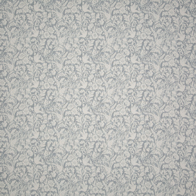 Birds At Play Cornflower by Carole Fabric Blue Crush 100% Cotton India  12 1/4" V, 14" H 55 3/4""  - Fabric Carolina -