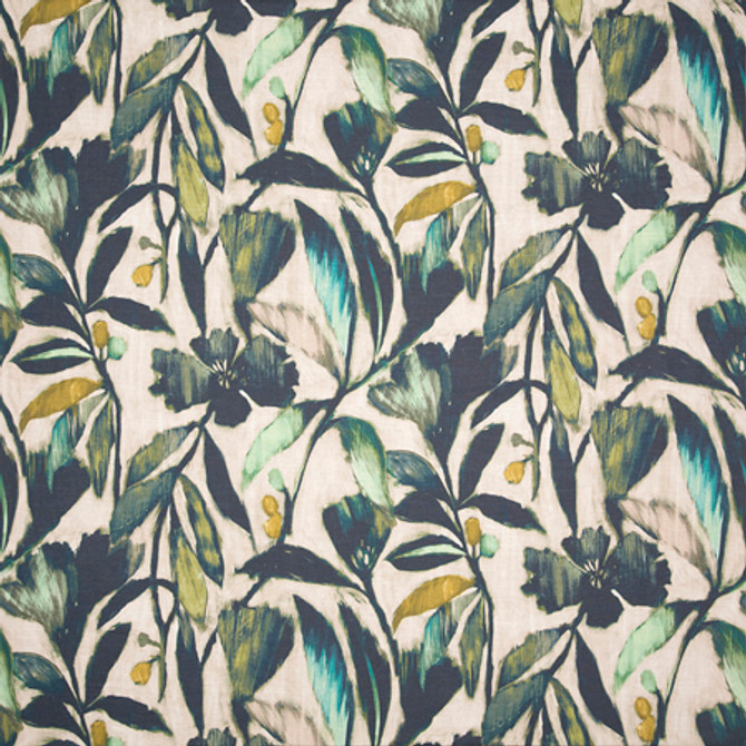 For The Win Verdigris by Carole Fabric Blue Crush 55% Linen, 45% Viscose UK  25 1/8" V, 27" H HD 54""  - Fabric Carolina -