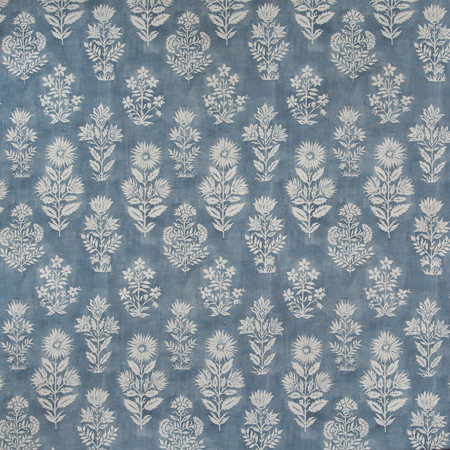 Place Of Honor Blue by Carole Fabric Blue Crush 50% Cotton, 35% Viscose, 15% Linen India  19" V, 18" H 54""  - Fabric Carolina -