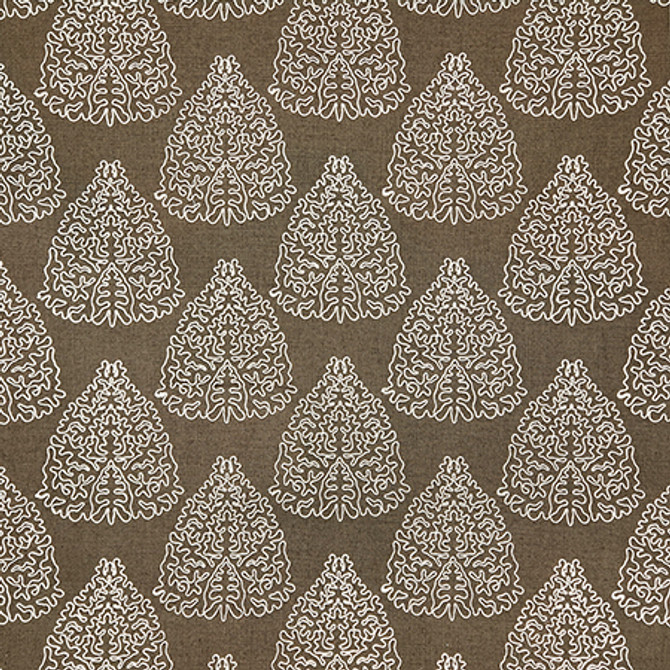 On My Mind Bark by Carole Fabric Hidden Treasure 36% Polyester, 26% Cotton, 22% Viscose, 16% Linen China  11 3/4" V, 6 1/4" H HD 53"  - Fabric Carolina -