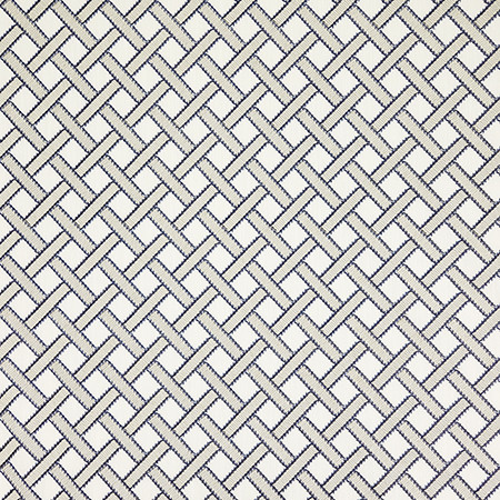 But Who Midnight Blue by Carole Fabric Shape Shifter Base: 100% Poly Embr: 78% Viscose, 22% Cotton India  3 1/8" V, 3" H 55"  - Fabric Carolina -