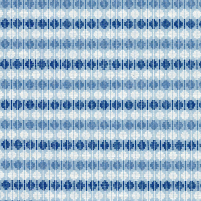 Banbury 1 Blue/White by Stout Fabric Stout Fabric Banbury 1 Blue/WhiteFabric GREAT IMPRESSIONS BLUE/SPA 100%POL USA </p><p>Repeat: H: 2.375, V: 3.875 54 in - Fabric Carolina -