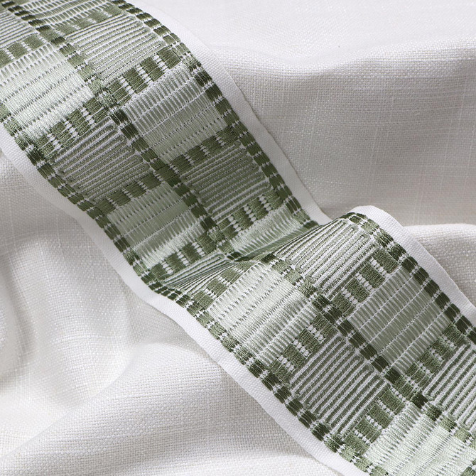 Fenci Emb Tape Thyme by Magnolia Trim - 100% Cotton, Emb Viscose India Horizontal: and Vertical: 4 - Fabric Carolina -