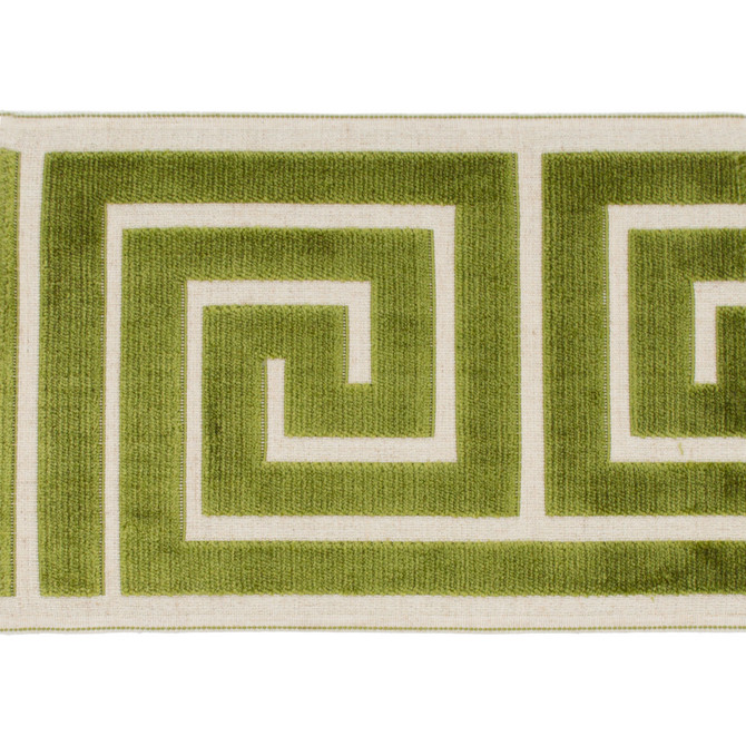 Sidewinder Tape Lime by Magnolia Trim - 58% Rayon, 31% Poly, 11% Linen China Horizontal: 13.5 and Vertical: 7 - Fabric Carolina -