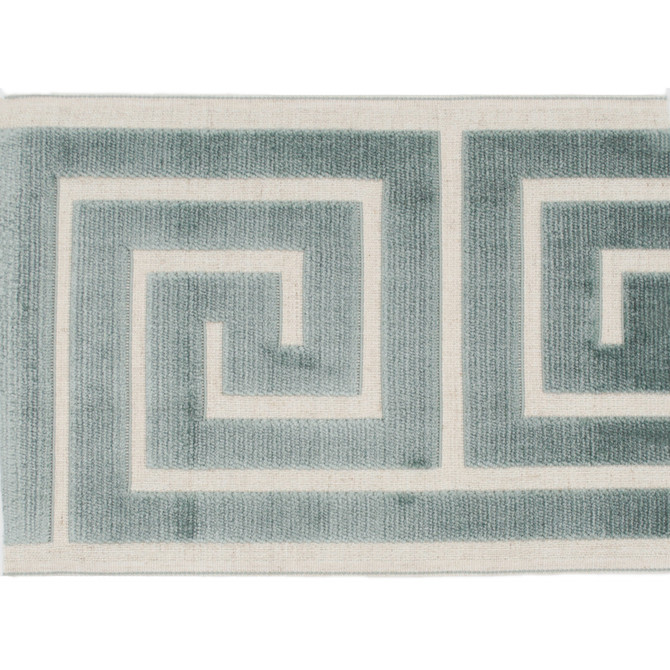 Sidewinder Tape Teal by Magnolia Trim - 58% Rayon, 31% Poly, 11% Linen China Horizontal: 13.5 and Vertical: 7 - Fabric Carolina -