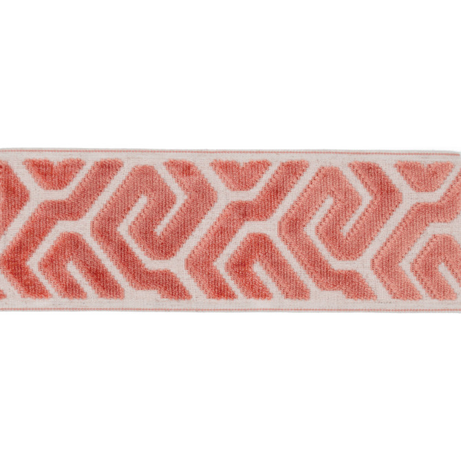 Sutton Tape Flamingo by Magnolia Trim - 58% Rayon, 31% Poly, 11% Linen China Horizontal: and Vertical: 3.5 - Fabric Carolina -