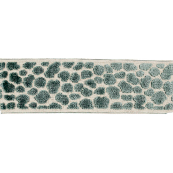 Wilder Tape Teal by Magnolia Trim - 58% Rayon, 31% Poly, 11% Linen China Horizontal: and Vertical: 3.5 - Fabric Carolina -