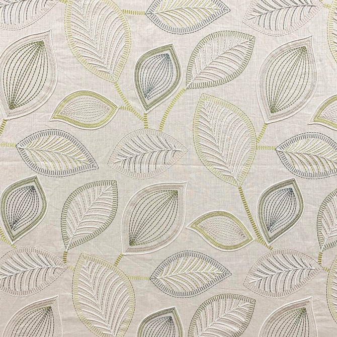 Fronde Limo by Magnolia Fabric - 72% LIN, 26% VIS, 2% POLY INDIA 6000 Horizontal: 25.5 and Vertical: 25.5 54  - Fabric Carolina -