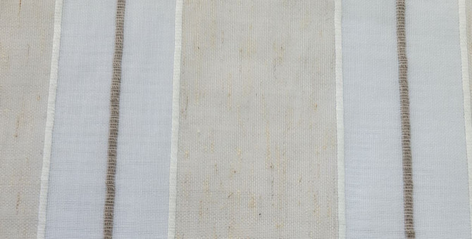 Twinkle Oatmeal by Norbar Fabric SHEER MADNESS 100% POLYESTER CHINA 118 - Fabric Carolina -