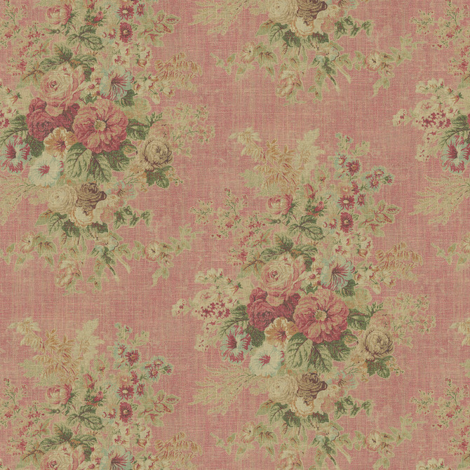 Royal Bloom Roseater 570080 by VILLA D'ASCOLI Fabric - 55% linen, 45% rayon Pakistan 50000 Horizontal: 27 and Vertical: 25.25 54 - Fabric Carolina -