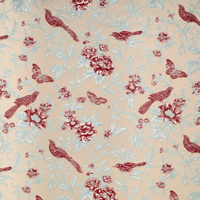 D4447 Eden Cardinal by Charlotte Fabric Vintage Damask 100% Polyester Asia </p><p>Repeat: Horizontal 14.75" x Vertical 14.25" 54 Inches - Fabric Carolina -