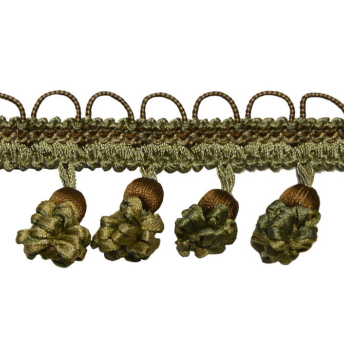 Coastline Bayleaf by Europatex Fabric Highlights 100% Polyester 1" 2.75 inches - Fabric Carolina -