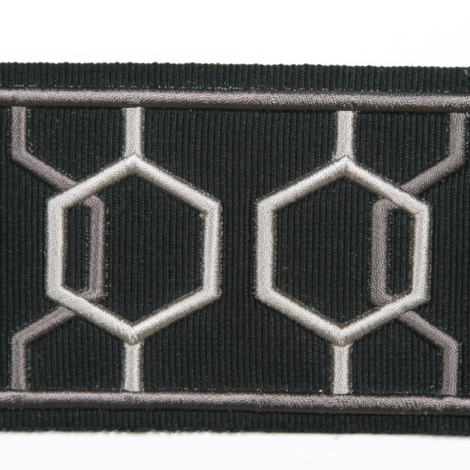 Dimensions Midnight by Europatex Fabric Crest & Dimensions 100% Polyester 2.90 inches - Fabric Carolina -