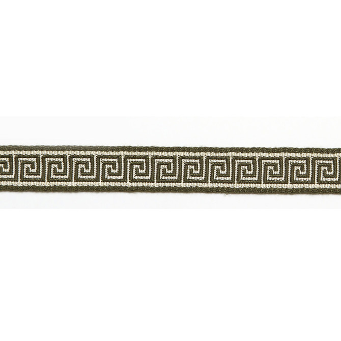 Hellenic Key Jacquard Tape Caper by Europatex Fabric Hellenic 76% Fibranne, 24% Rayon 0.56 inches - Fabric Carolina -