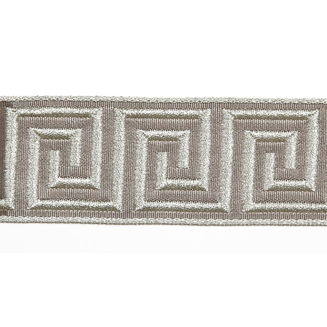 Hellenic Key Jacquard Tape Slate by Europatex Fabric Hellenic 62% Fibranne, 38% Rayon 2.00 inches - Fabric Carolina -