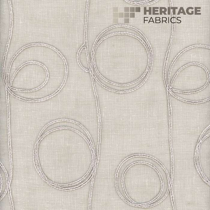 Ibiza Mushroom by Heritage Fabric - 42% Polyester 49% Viscose 9% Cotton India Horizontal: 6.5" and Vertical: 8.25" 54" - Fabric Carolina -