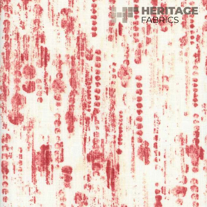 Raindrops Coral by Heritage Fabric - 100% Cotton Turkey 18,000 Horizontal: 13.5" and Vertical: 12.5" 54" - Fabric Carolina -