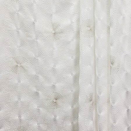 <p>Be Happy Ivory by Carole Fabric</p><p><strong>Required Minimum Quantity Purchase: 2 yards</strong></p><p>Book: Sheer Delight</p><p>Content: Base: 88% Polyester, 12% Cotton Embr: 100% Polyester</p><p>Origin: </p><p>Performance: N/A</p><p>Repeat: 12 1/2" V, 12 5/8" H</p><p>Width: 50 1/2*"</p>
