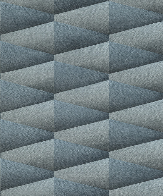 Shae Indigo Geo Wallpaper by Advantage Concrete Covers about 57.5 square feet 20.9-in by 33-ft long roll Unpasted 12.6 - Fabric Carolina -