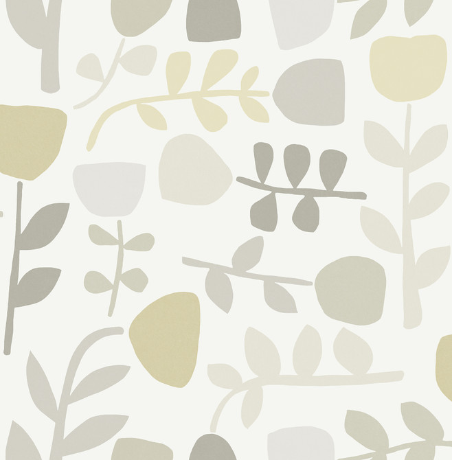 Juni Neutral Abstract Tulips Wallpaper by A-Street Prints Hannah Covers about 56.4 square feet 20.5-in by 33-ft long roll Unpasted 20.9 - Fabric Carolina -