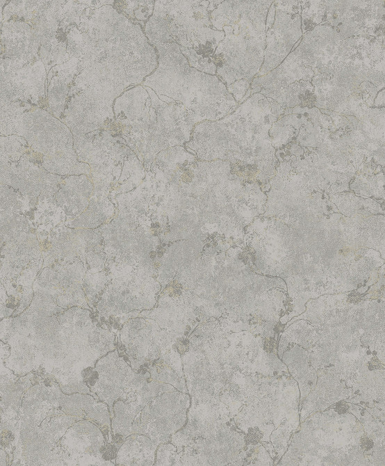 Mahina Pewter Floral Vine Wallpaper by A-Street Prints Lumina Covers about 57.8 square feet 21-in by 33-ft long roll Unpasted 12.6 - Fabric Carolina -