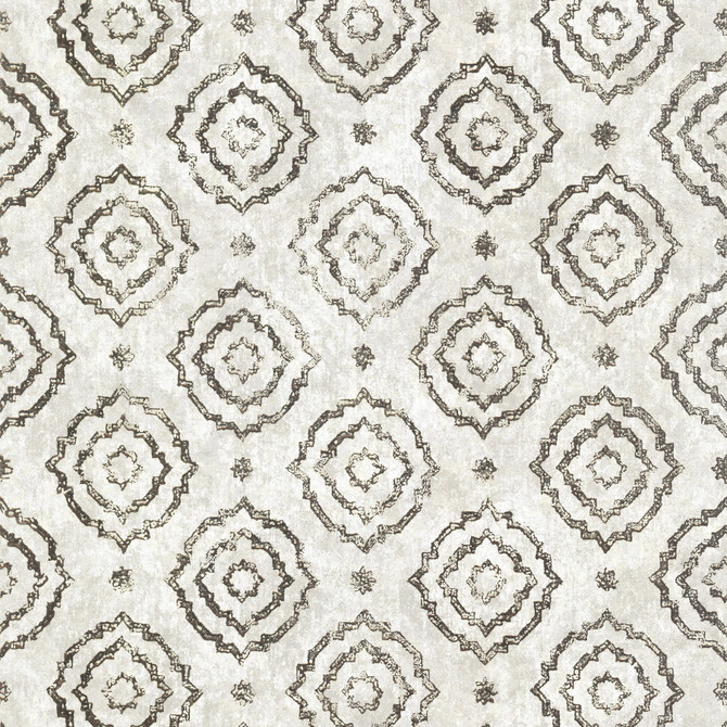 Uma Platinum Star Medallion Wallpaper by A-Street Prints Lustre Covers about 75.9 square feet 27.6-in by 33-ft long roll Unpasted 25.2 - Fabric Carolina -