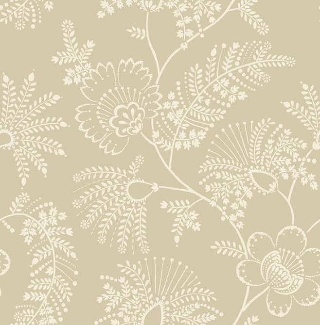 Maeve Butter Jacobean Trail Wallpaper by A-Street Prints Middleton Covers about 56.4 square feet 20.5-in by 33-ft long roll Unpasted 20.9 - Fabric Carolina -