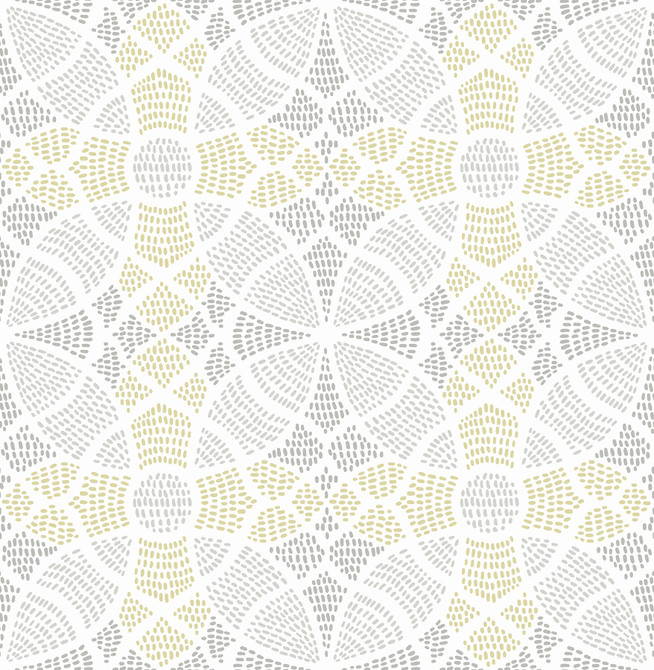 Zazen Yellow Geometric Wallpaper by A-Street Prints Mistral Covers about 56.4 square feet 20.5-in by 33-ft long roll Unpasted 10.4 - Fabric Carolina -