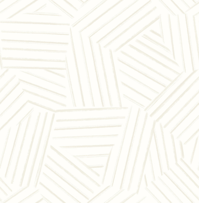 Helene Pearl Geometric Lines Wallpaper by A-Street Prints Mylos Covers about 56.4 square feet 20.5-in by 33-ft long roll Unpasted 20.9 - Fabric Carolina -