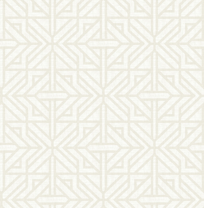 Hesper Ivory Geometric Wallpaper by A-Street Prints Mylos Covers about 56.4 square feet 20.5-in by 33-ft long roll Unpasted 10.4 - Fabric Carolina -
