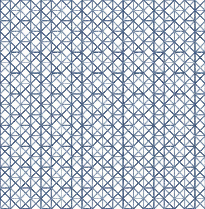 Lisbeth Blue Geometric Lattice Wallpaper by A-Street Prints Pacifica Covers about 56.4 square feet 20.5-in by 33-ft long roll Unpasted 2.1 - Fabric Carolina -