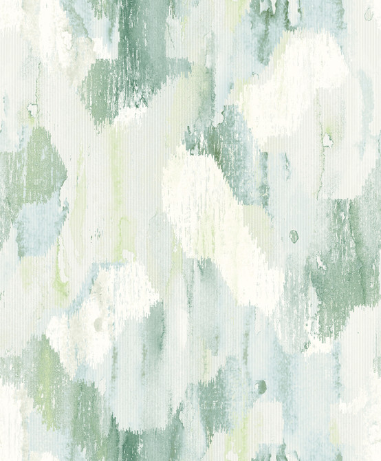 Mahi Green Abstract Wallpaper by A-Street Prints Scott Living II Covers about 56.4 square feet 20.5-in by 33-ft long roll Unpasted 25.2 - Fabric Carolina -
