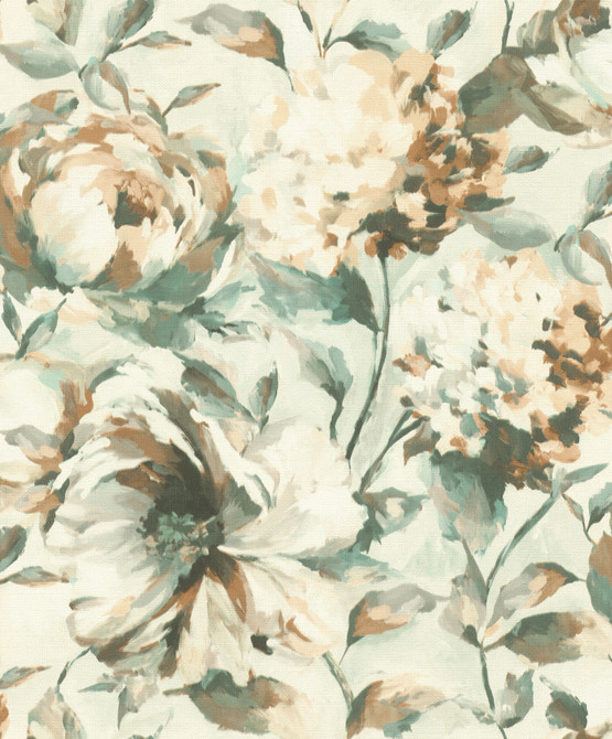 Attia Light Blue Floral Wallpaper by Advantage Splash Covers about 57.5 square feet 20.9-in by 33-ft long roll Unpasted 12.6 - Fabric Carolina -