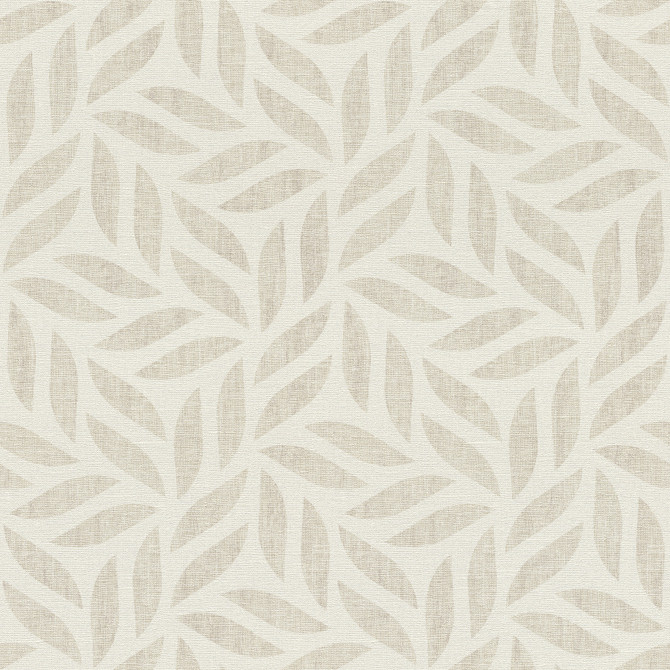 Sagano Taupe Leaf Wallpaper by Advantage Splash Covers about 57.5 square feet 20.9-in by 33-ft long roll Unpasted 20.9 - Fabric Carolina -