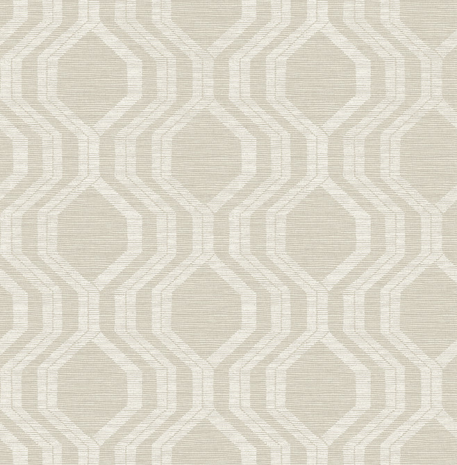 Burton Neutral Modern Ogee Wallpaper by A-Street Prints Solace Covers about 56.4 square feet 20.5-in by 33-ft long roll Unpasted 20.86 - Fabric Carolina -