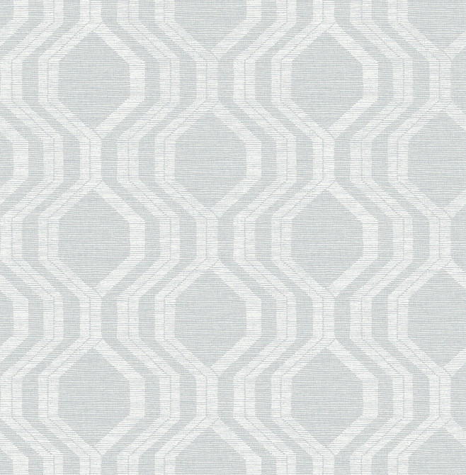 Burton Pewter Modern Ogee Wallpaper by A-Street Prints Solace Covers about 56.4 square feet 20.5-in by 33-ft long roll Unpasted 20.86 - Fabric Carolina -
