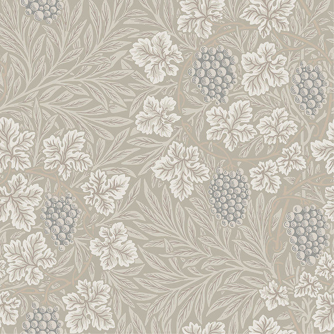 Vine Light Grey Woodland Fruits Wallpaper by A-Street Prints Hidden Treasures Covers about 57.5 square feet 20.9-in by 33-ft long roll Unpasted 20.9 - Fabric Carolina -