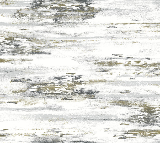 Birch Bark Texture Black & Gold Wallpaper by Inspired by Color Black & White Resource Library Covers about 60.8 square feet 27-in by 27-ft long roll Prepasted 24 - Fabric Carolina -