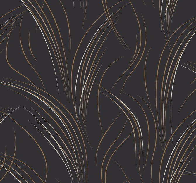 Graceful Wisp Black Wallpaper by Candice Olson Candice Olson Casual Elegance Covers about 60.8 square feet 27-in by 27-ft long roll Unpasted 25.25 - Fabric Carolina -
