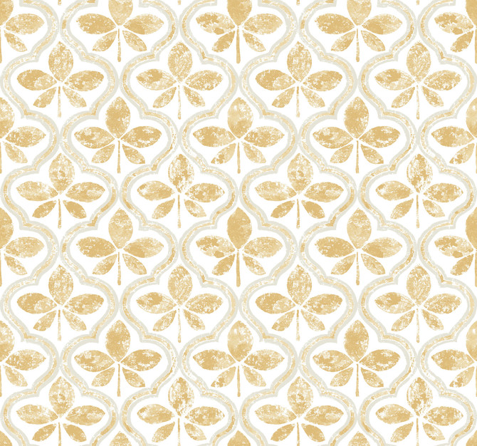 Sevilla Ochre Wallpaper by York Wallcoverings Greenhouse Covers about 60.8 square feet 27-in by 27-ft long roll Prepasted 25.25 - Fabric Carolina -