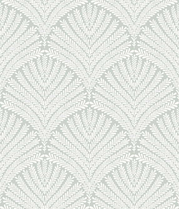 Beachcomber Green & White Wallpaper by York Wallcoverings Mediterranean Covers about 56.4 square feet 20.5-in by 33-ft long roll Prepasted 24 - Fabric Carolina -