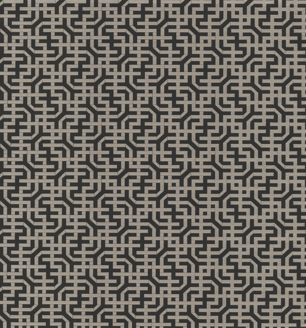 Dynastic Lattice Black Wallpaper by York Wallcoverings Traveler Covers about 56.4 square feet 20.5-in by 33-ft long roll Unpasted 12.8 - Fabric Carolina -