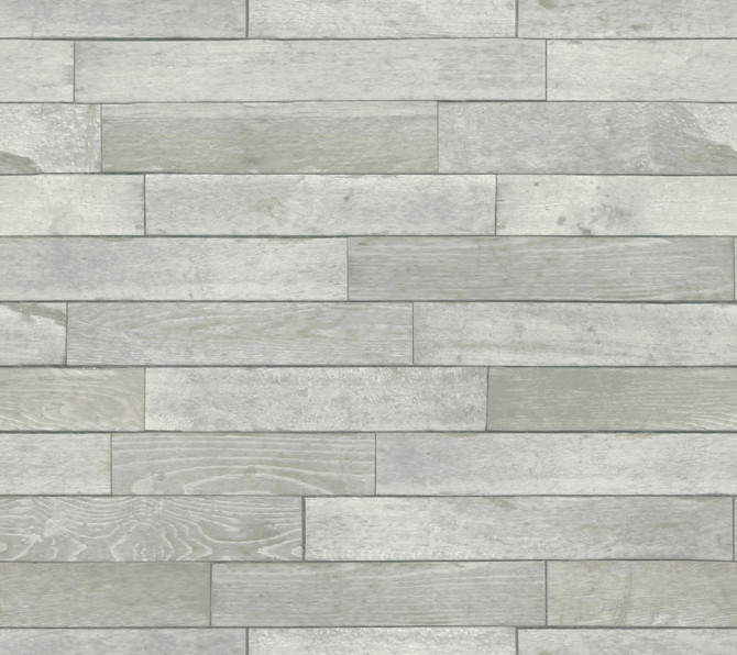 Warehouse Planks Grey Peel & Stick Wallpaper by York Wallcoverings Grasscloth, Wood & Stone Covers about 45 square feet 27-in by 20-ft long roll Peel & Stick 24 - Fabric Carolina -