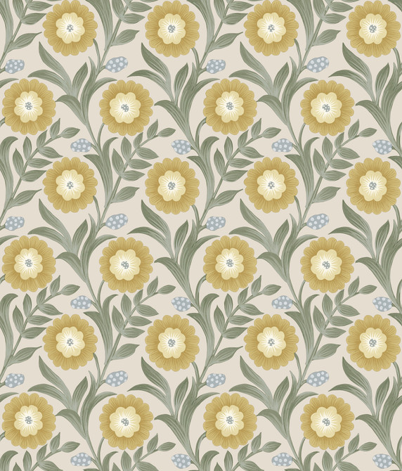 Lillian Sage Floral Vine Peel & Stick Wallpaper by York Wallcoverings Mirth Studios Covers about 34.2 square feet 20.5-in by 20-ft long roll Peel & Stick 24 - Fabric Carolina -